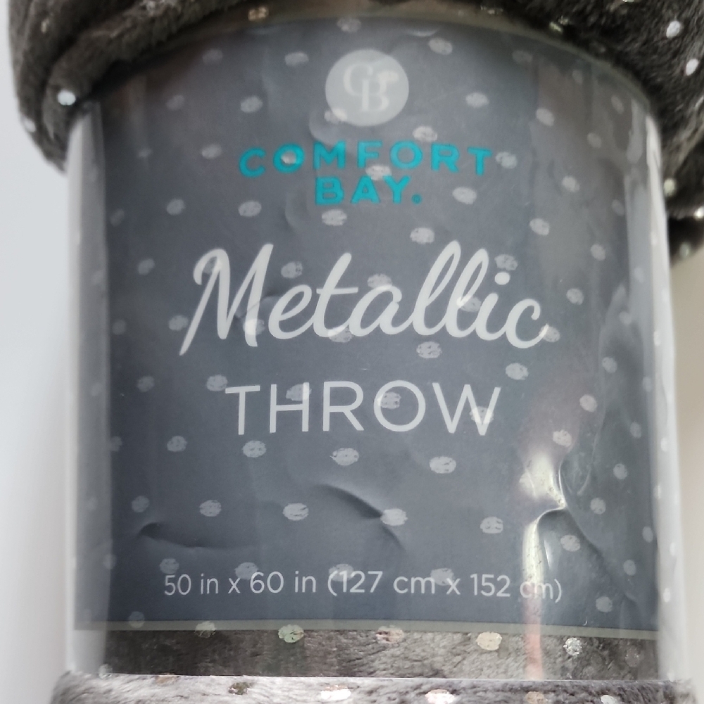 Comfort Bay Metallic Throw Blanket - Picture 2 of 4
